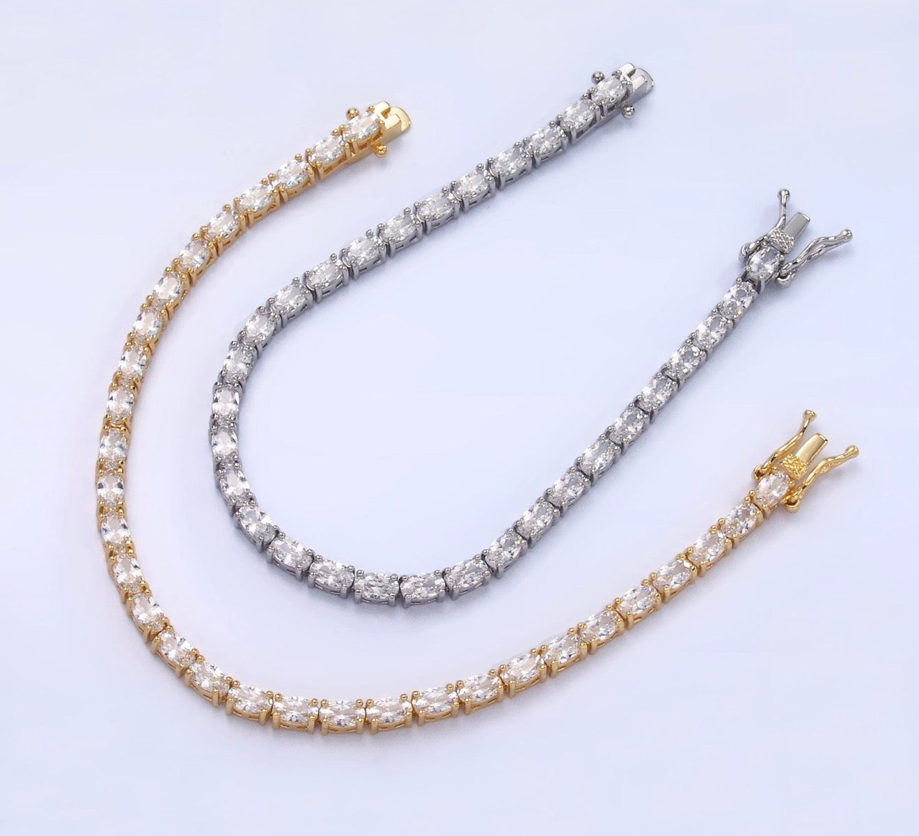 Oval tennis bracelet
