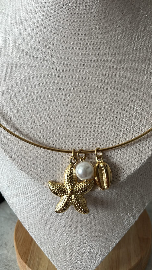 Starfish collar necklace
