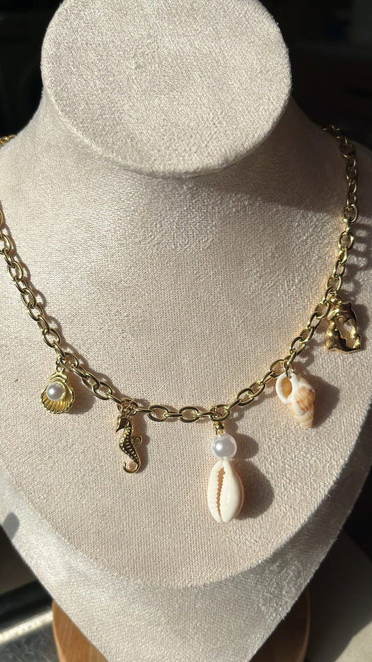 Beachy charm necklace